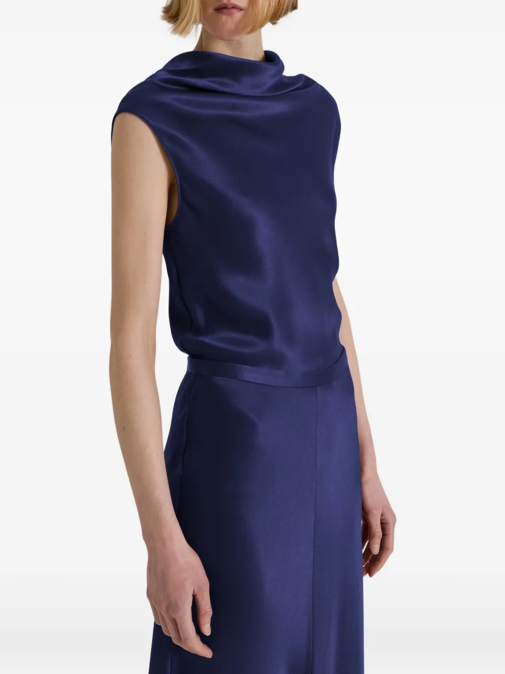 Alberta Ferretti Satijnen rok Blauw