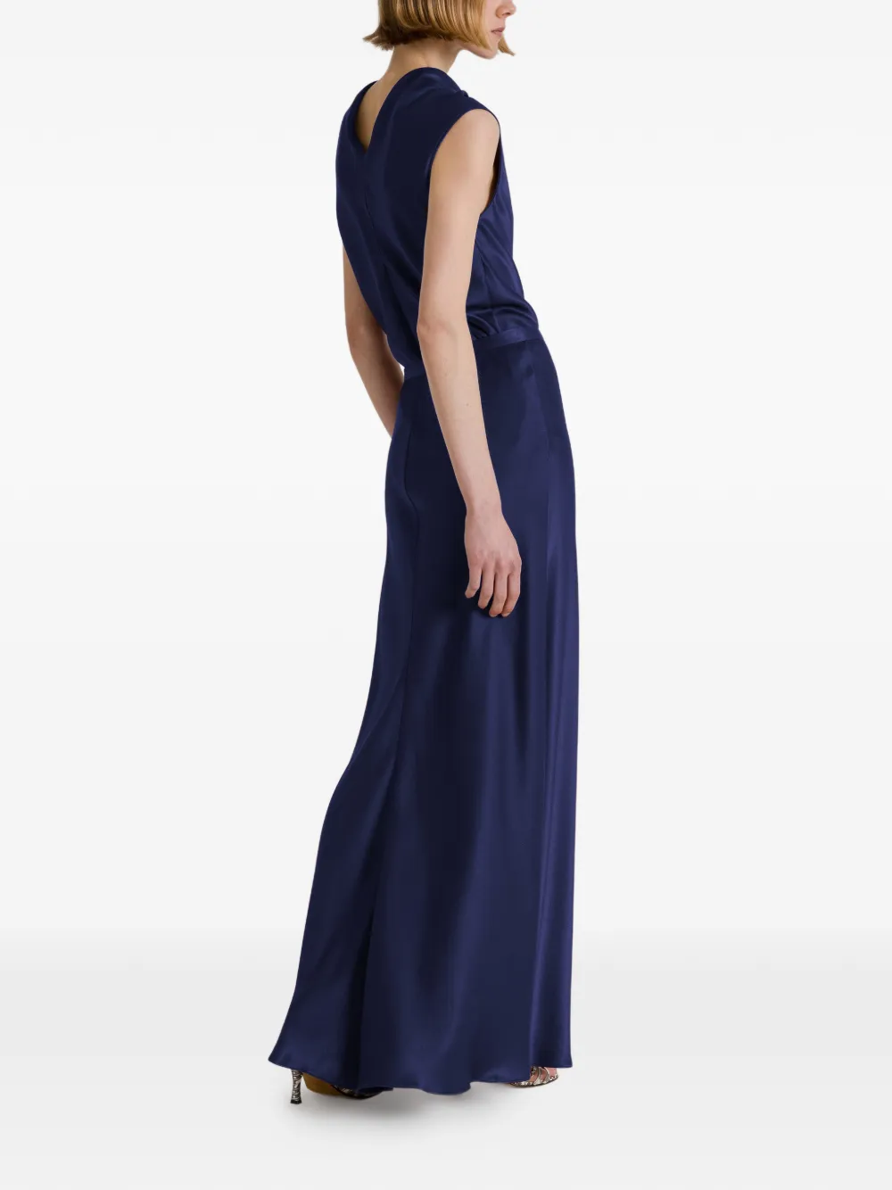 Alberta Ferretti Satijnen rok Blauw