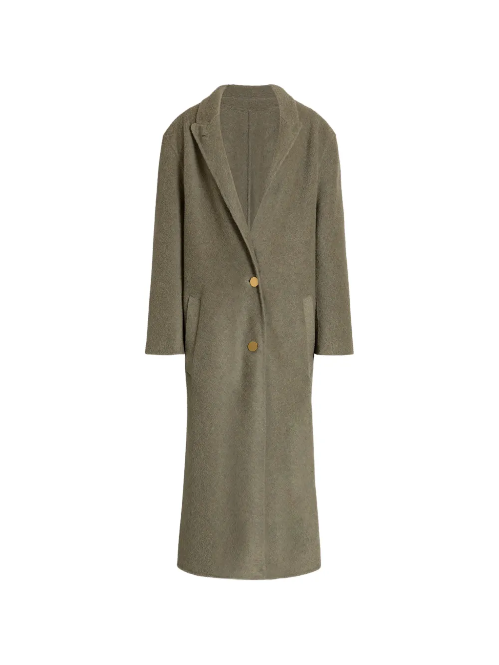 Alberta Ferretti notched-lapel button-up coat - Grey
