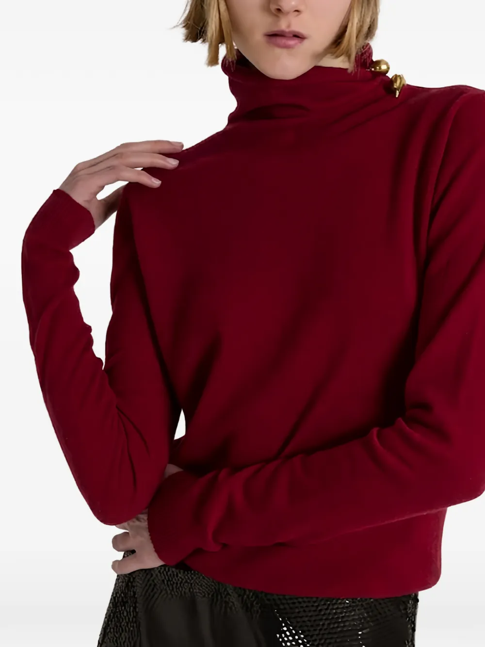 Alberta Ferretti Coltrui met knoopdetail Rood