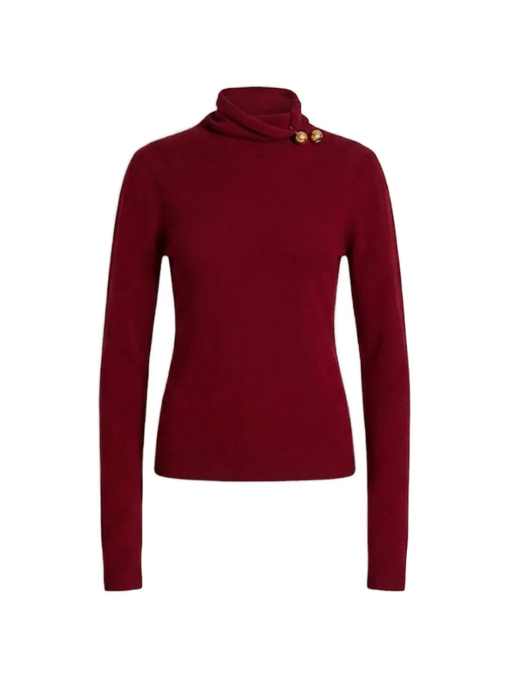 Alberta Ferretti button-detail roll-neck sweater - Red