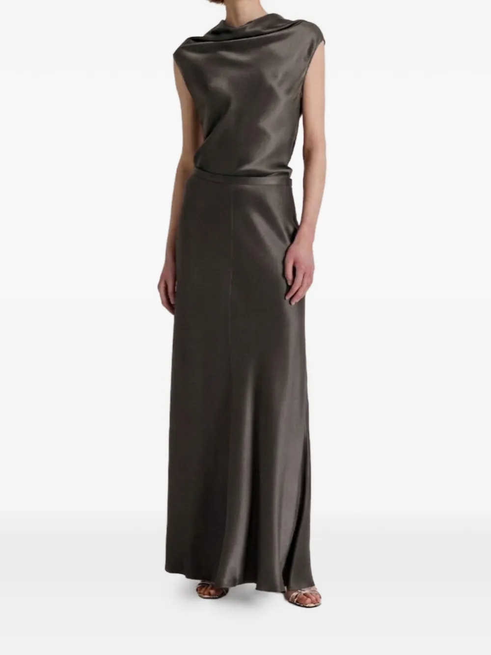 Alberta Ferretti Top met satijnen afwerking Bruin
