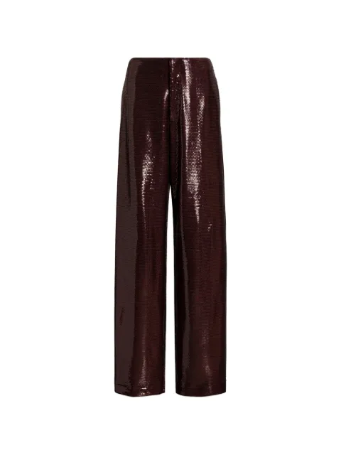 Alberta Ferretti pantalones bordados con lentejuelas