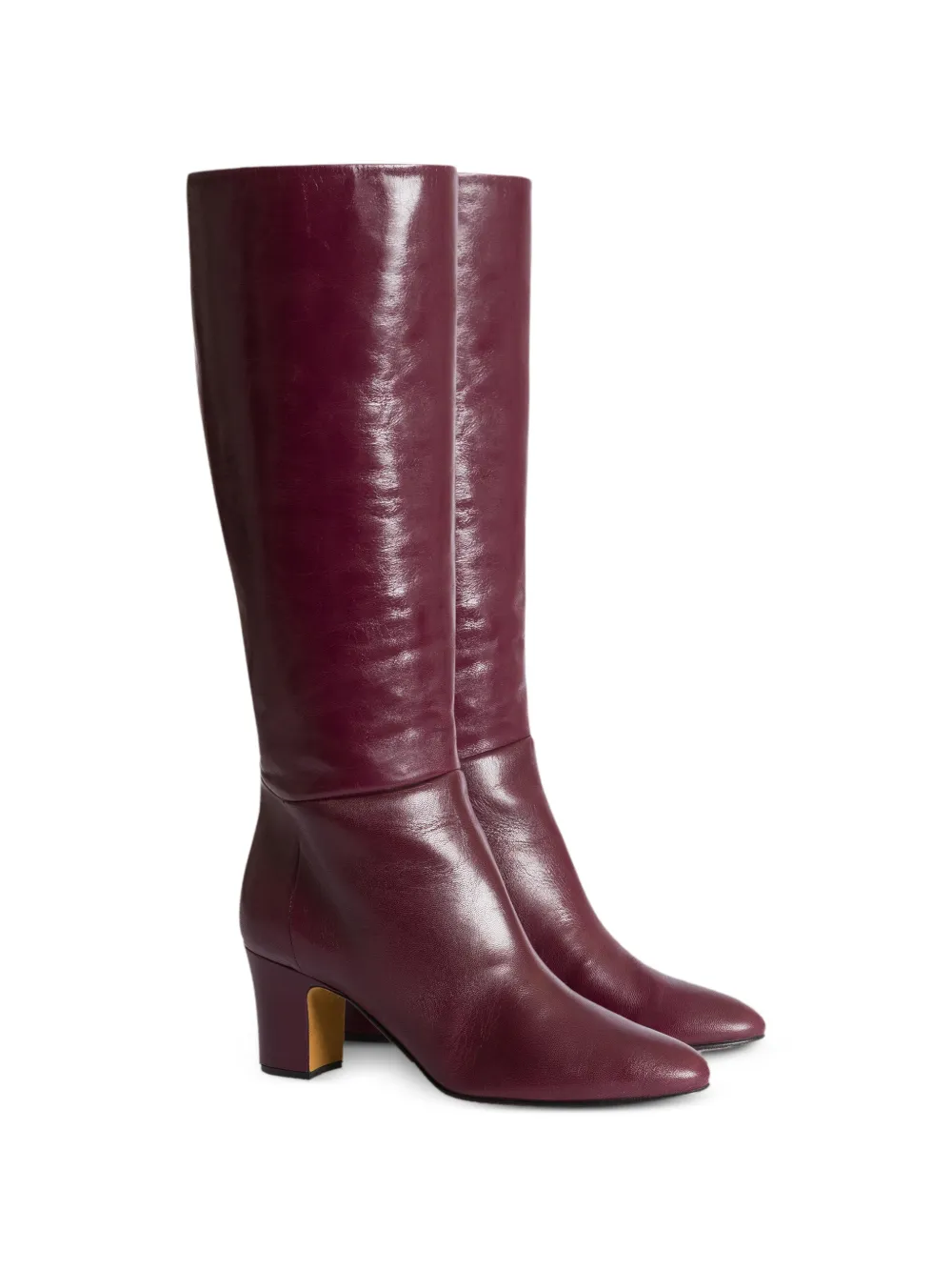 Alberta Ferretti Leren laarzen Rood