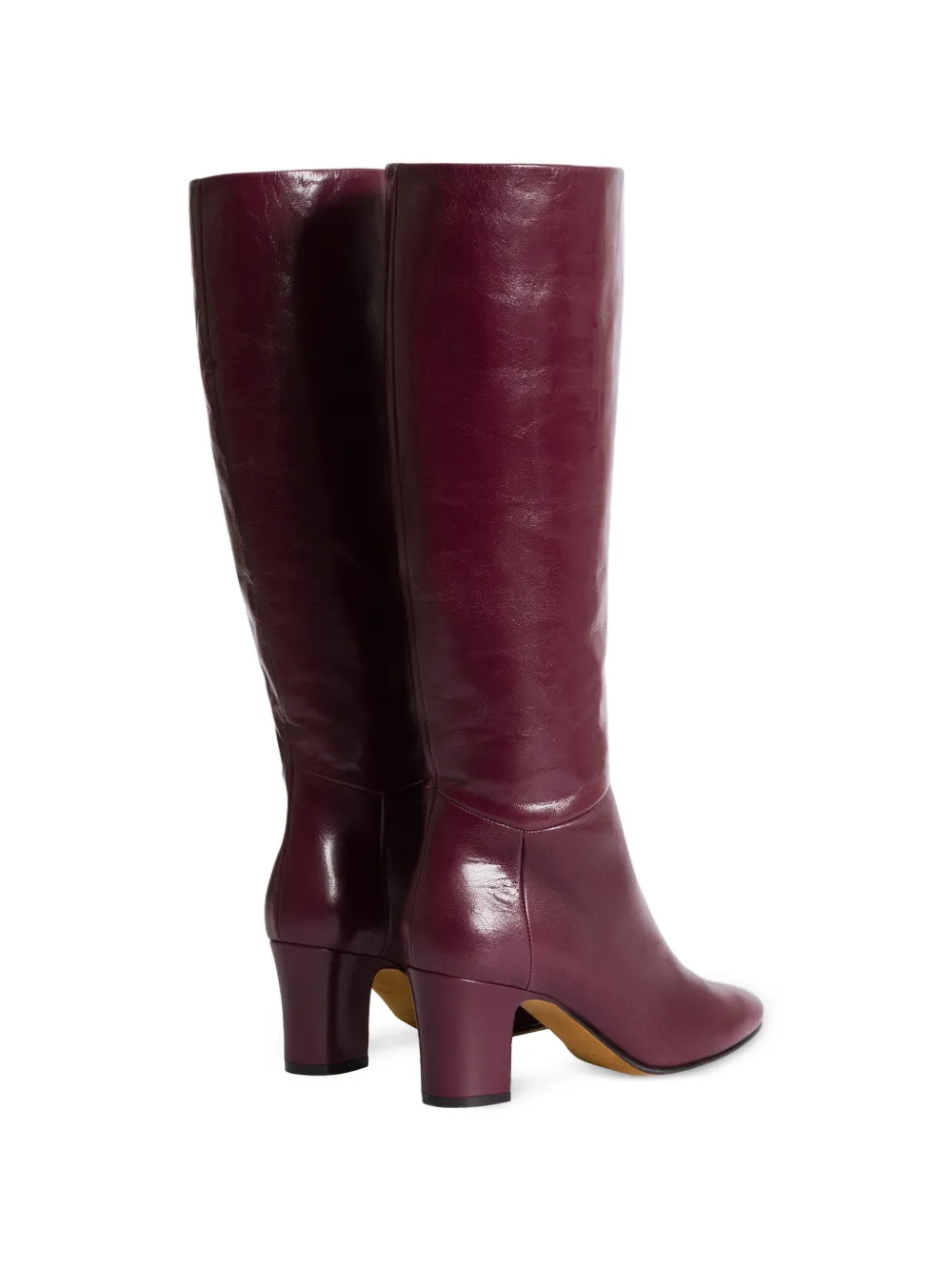 Alberta Ferretti Leren laarzen Rood