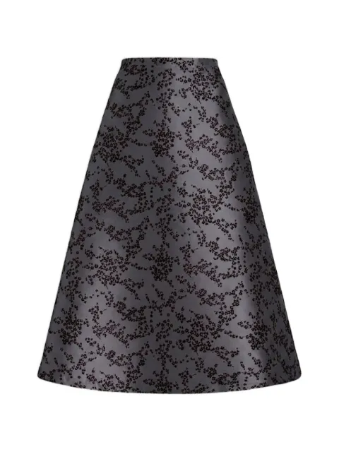 Alberta Ferretti — floral-print A-line midi skirt