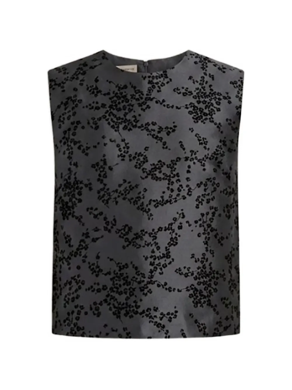 Alberta Ferretti floral-print sleeveless blouse - Grey