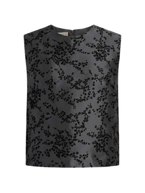 Alberta Ferretti floral-print sleeveless blouse