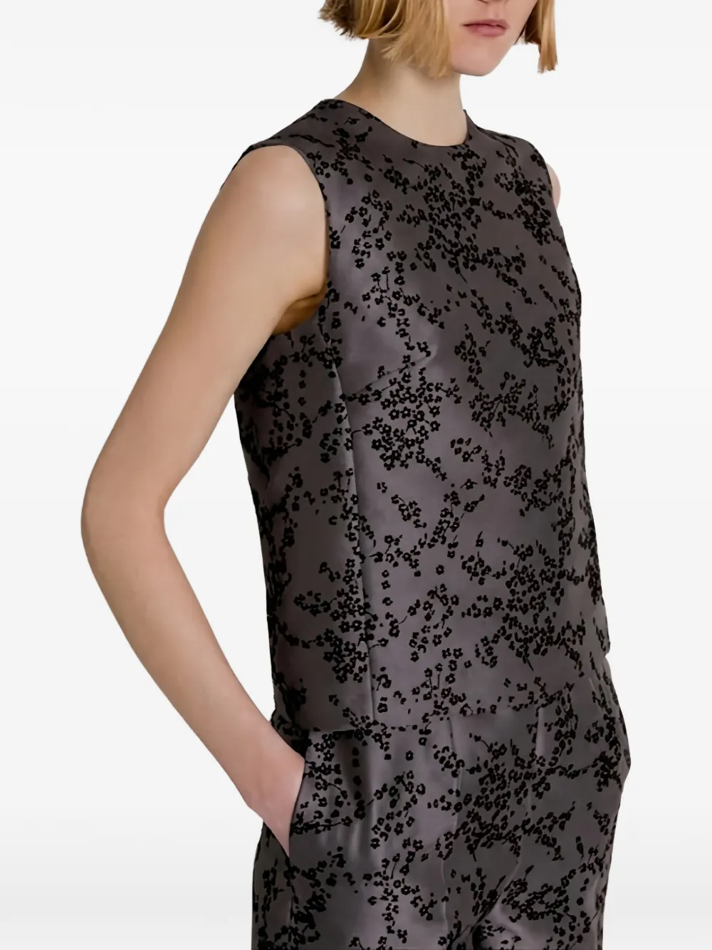 Alberta Ferretti Blouse met bloemenprint Grijs
