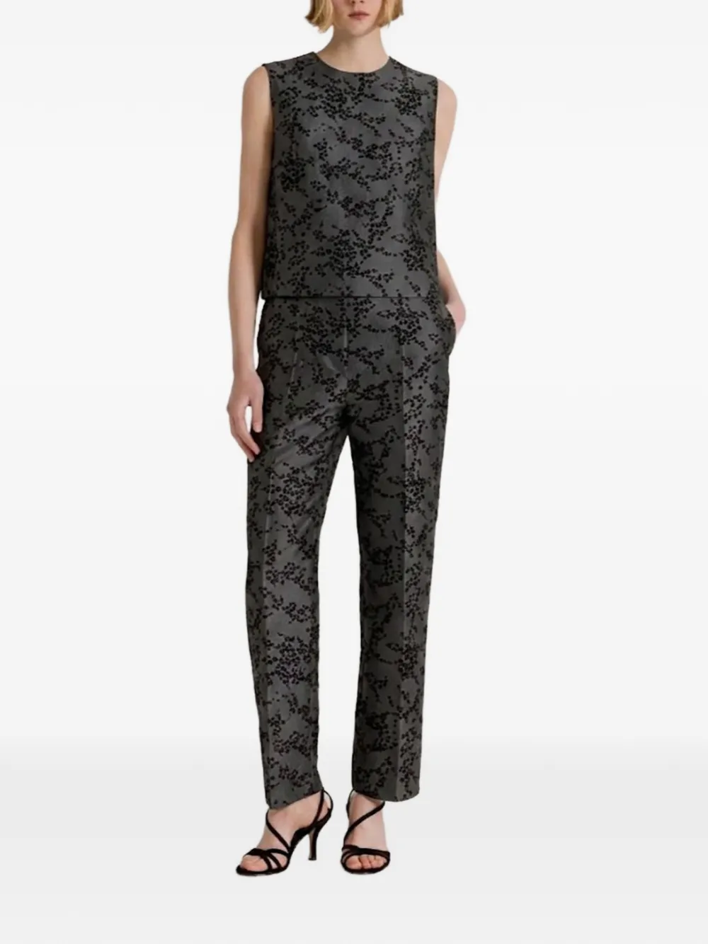 Alberta Ferretti Blouse met bloemenprint Grijs