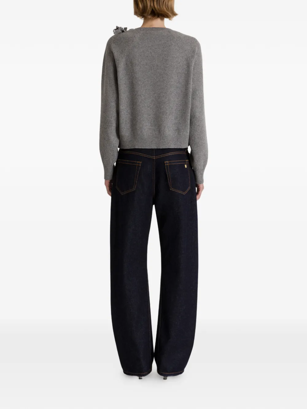 Alberta Ferretti Jeans met contrasterende stiksels Blauw