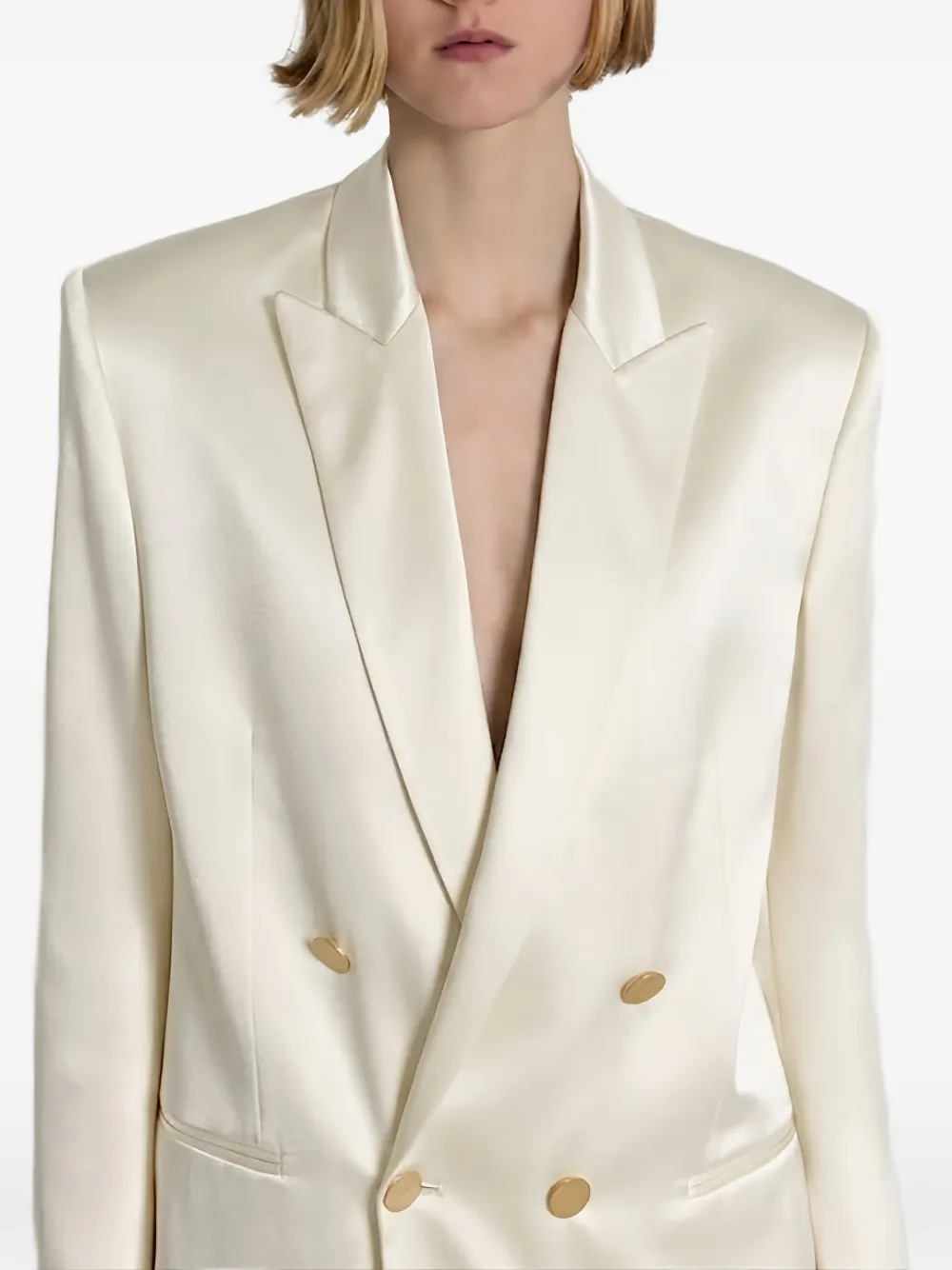 Alberta Ferretti Blazer met dubbele rij knopen Wit