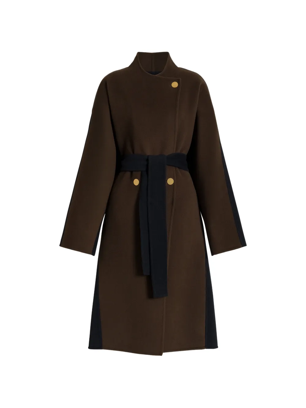 Alberta Ferretti belted panelled coat - Brown