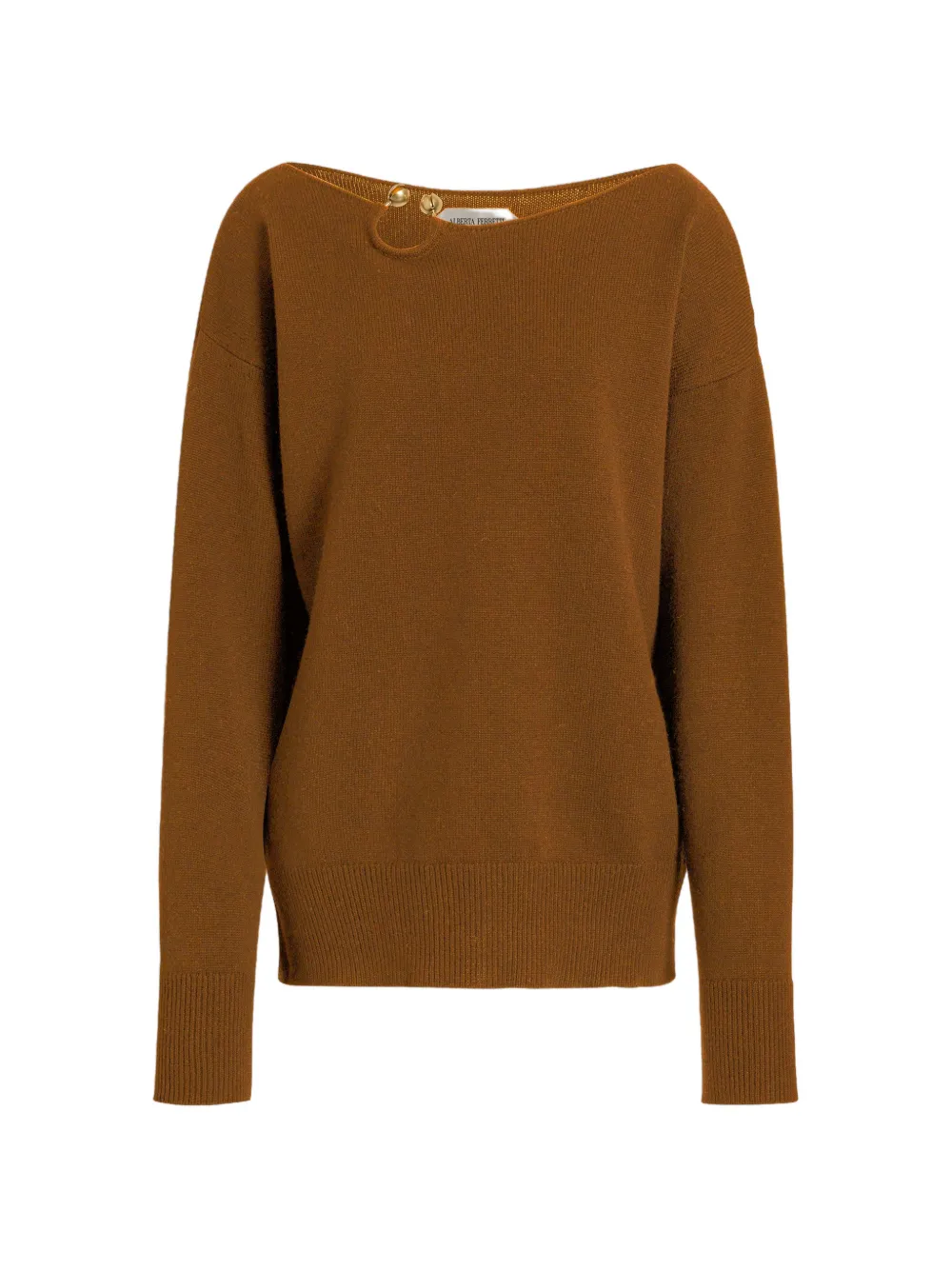 Alberta Ferretti Pullover mit Applikation - Braun
