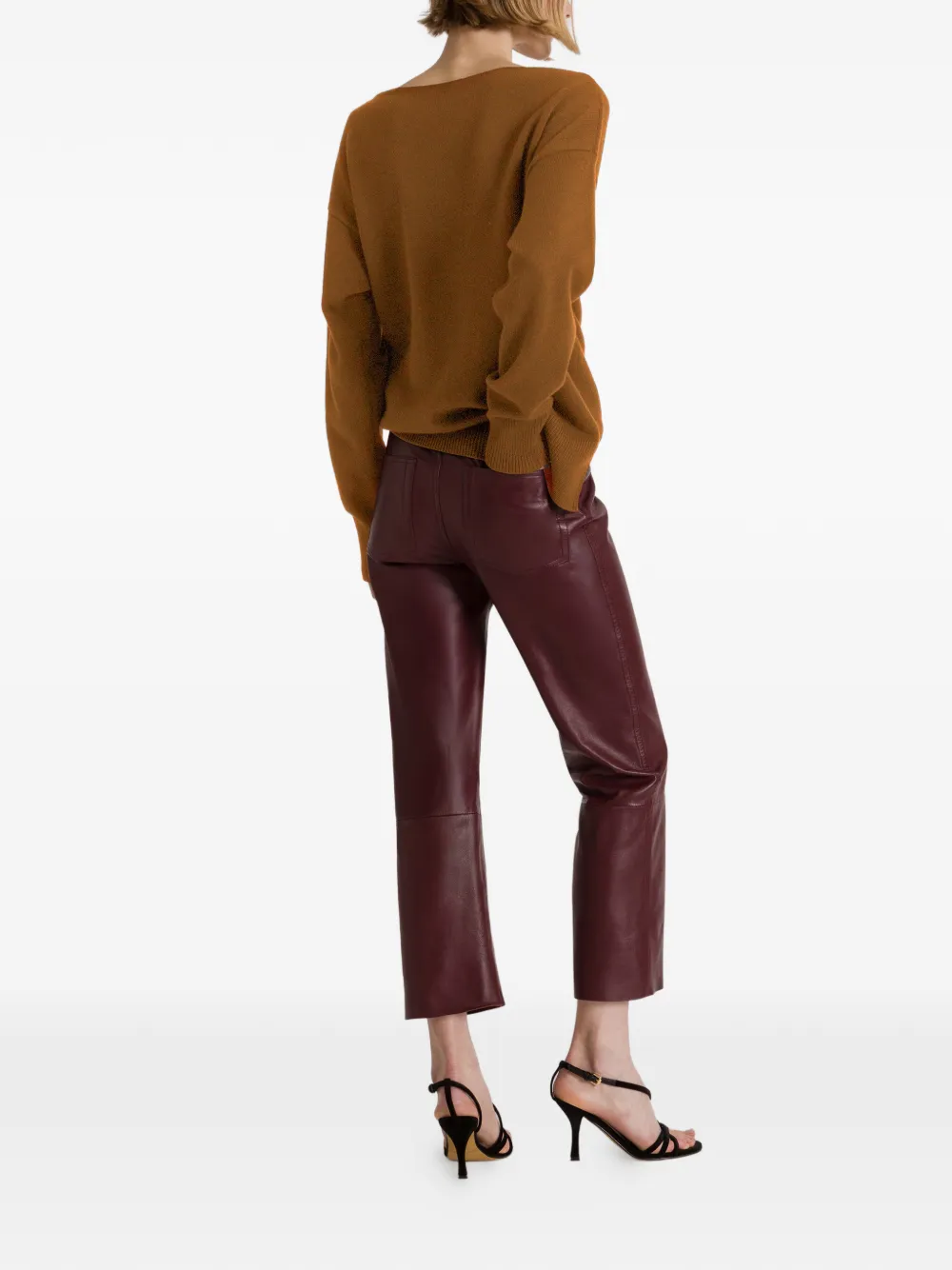 Alberta Ferretti Gebreide trui met applicatie Bruin