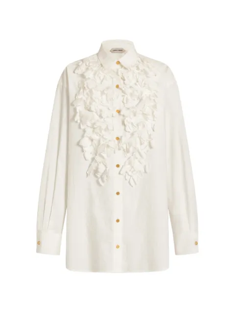 Alberta Ferretti ruffled long-sleeved shirt
