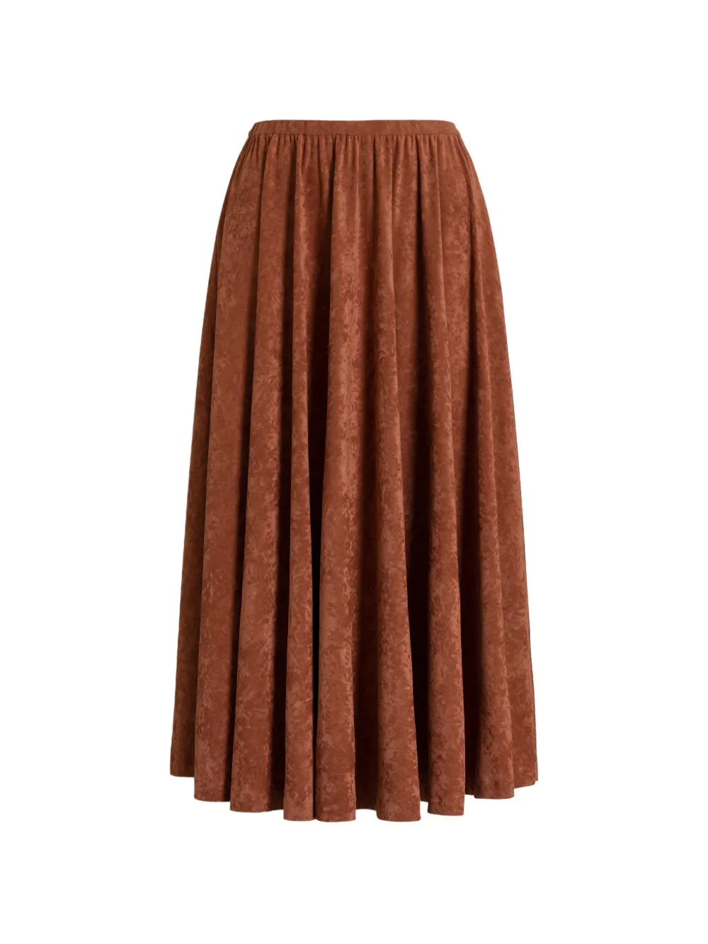 Alberta Ferretti High-waisted Midi Skirt In Brown