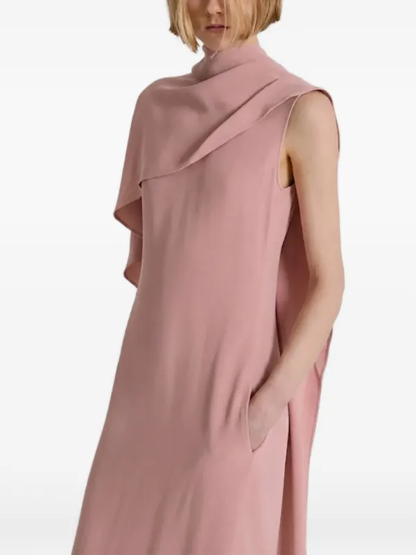 Alberta Ferretti ケープオーバーレイ ワンピースマキシドレス 