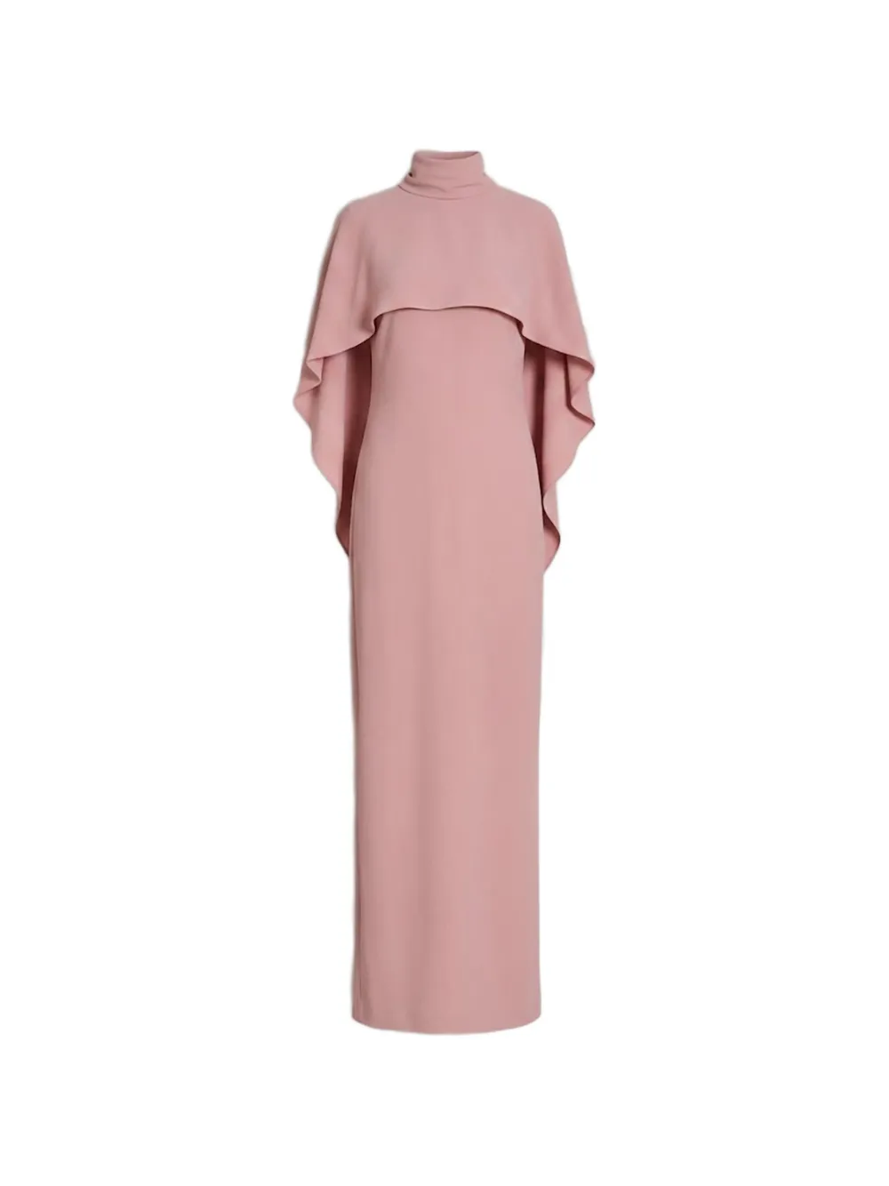 Alberta Ferretti cape-overlay tie-back maxi dress - Pink