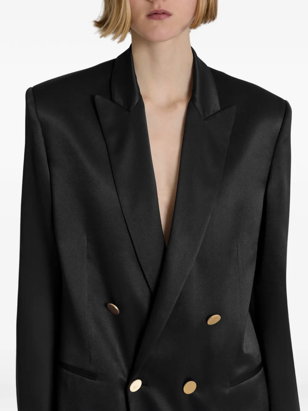 Alberta Ferretti Blazer met dubbele rij knopen Zwart