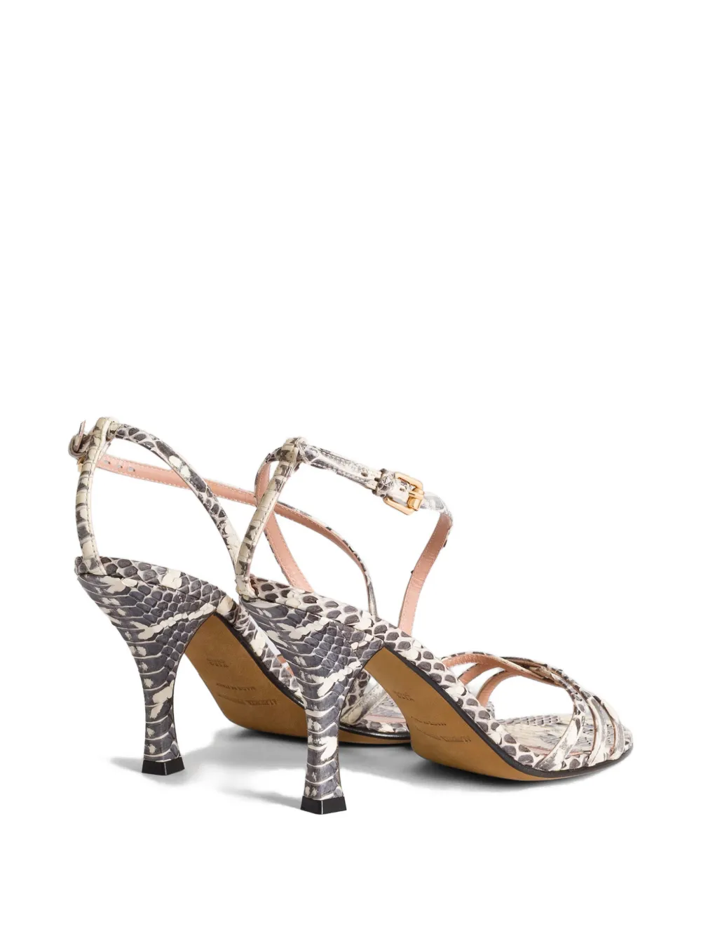Alberta Ferretti Sandalen met bandjes en slangen-effect Wit