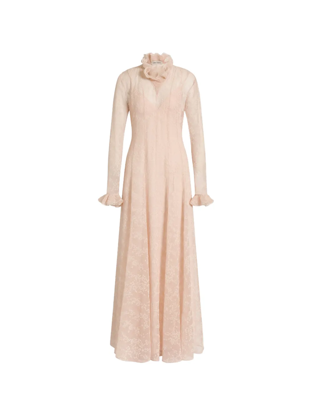 Alberta Ferretti ruffled floral-pattern dress - Pink