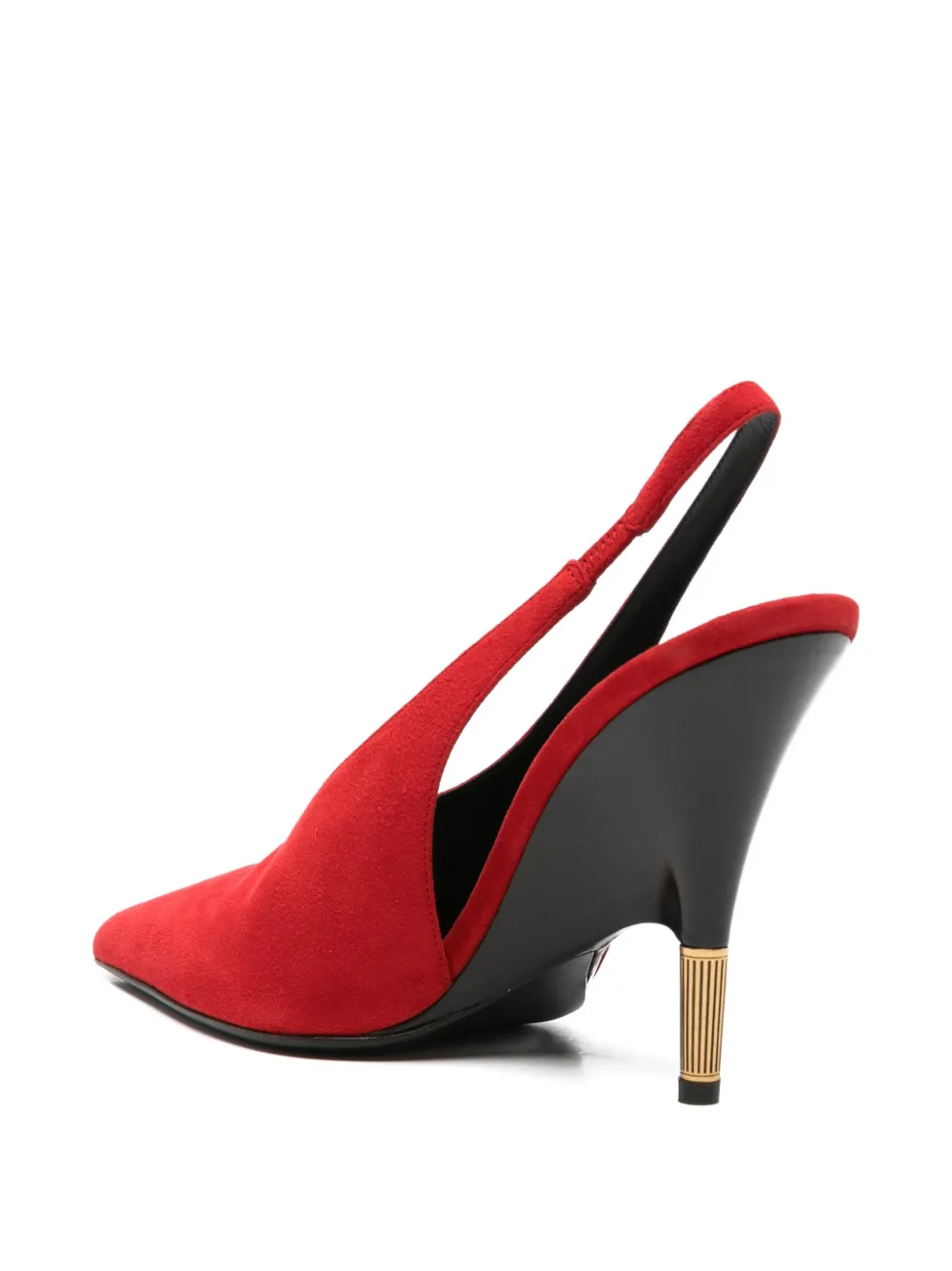 KHAITE Slingback pumps met puntige neus Rood