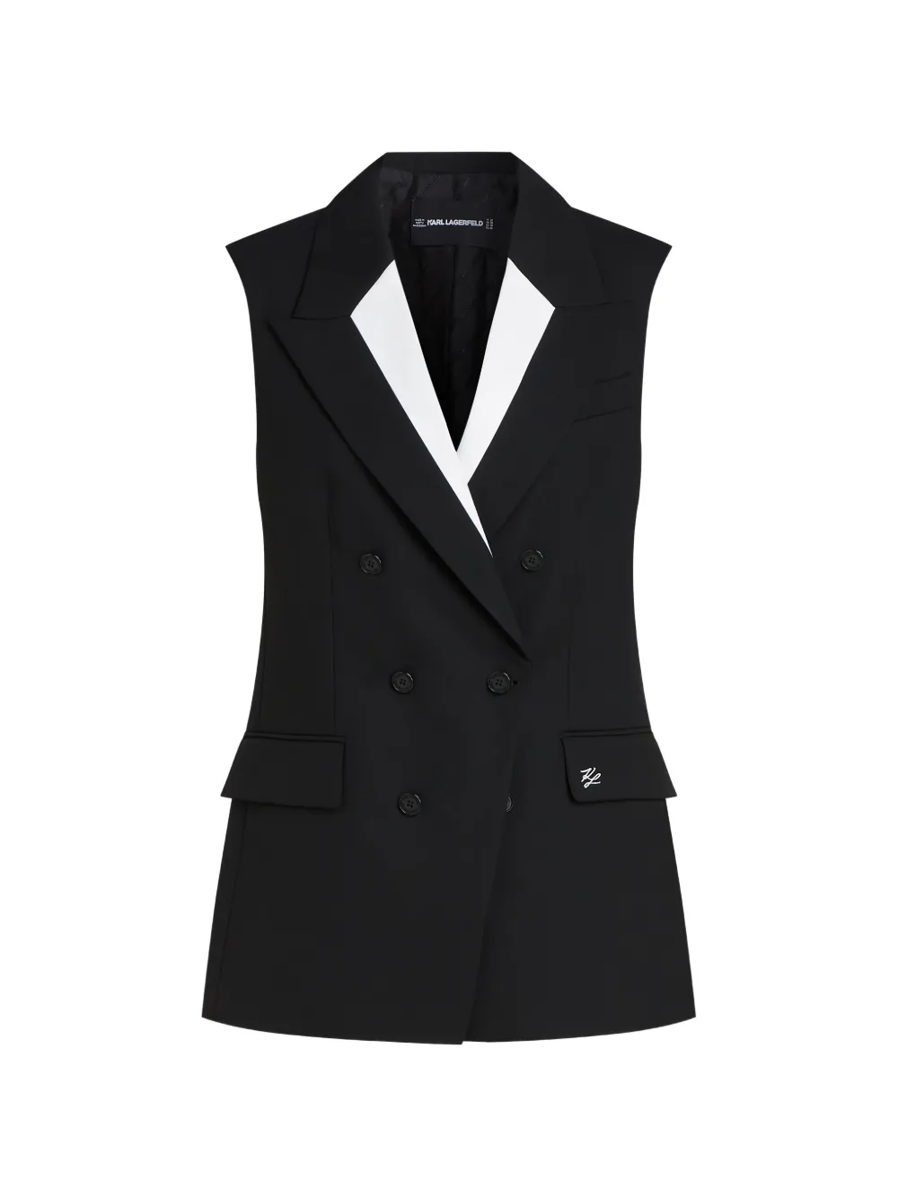 Karl Lagerfeld double-breasted tailored vest - Nero