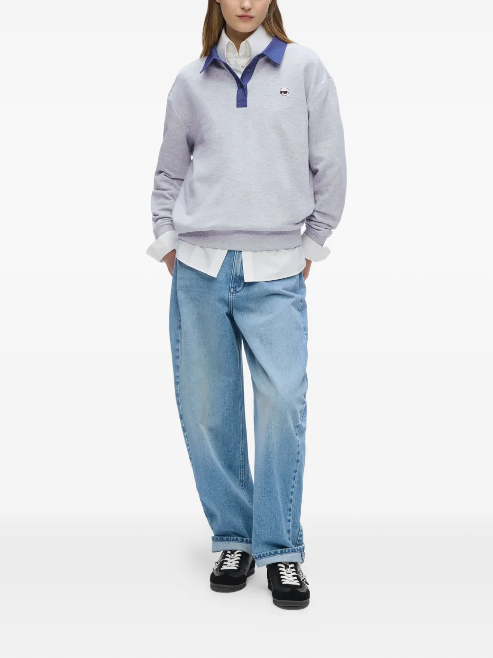 Karl Lagerfeld Ikon poloshirt Grijs