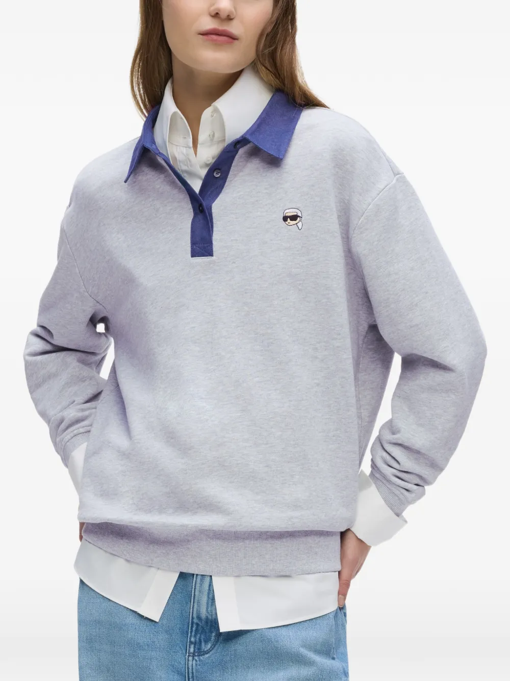 Karl Lagerfeld Ikon poloshirt Grijs