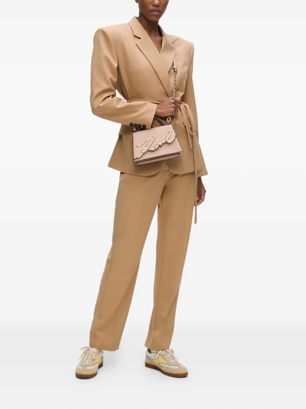 Karl Lagerfeld K Signature kleine crossbodytas Roze