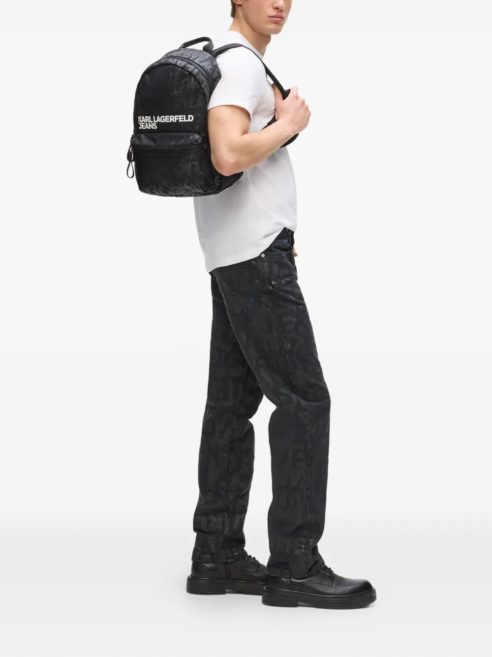 Karl Lagerfeld Jeans Rugzak met logoprint Zwart