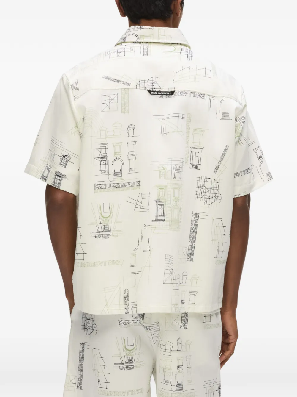 Karl Lagerfeld Rue St-Guillaume blouse met print Beige