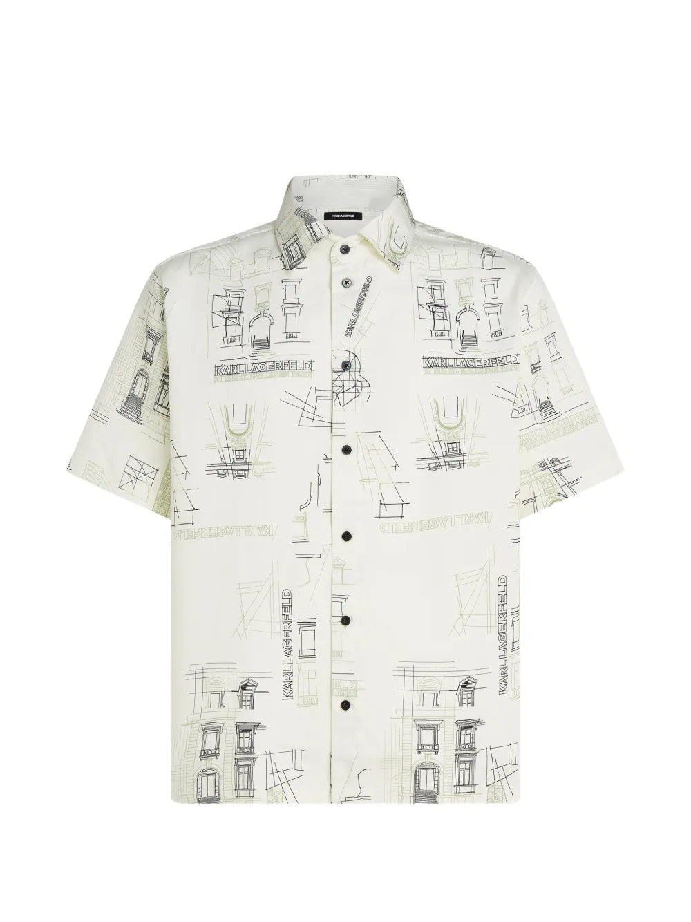 Karl Lagerfeld Camicia Rue St-Guillaume con stampa - Toni neutri
