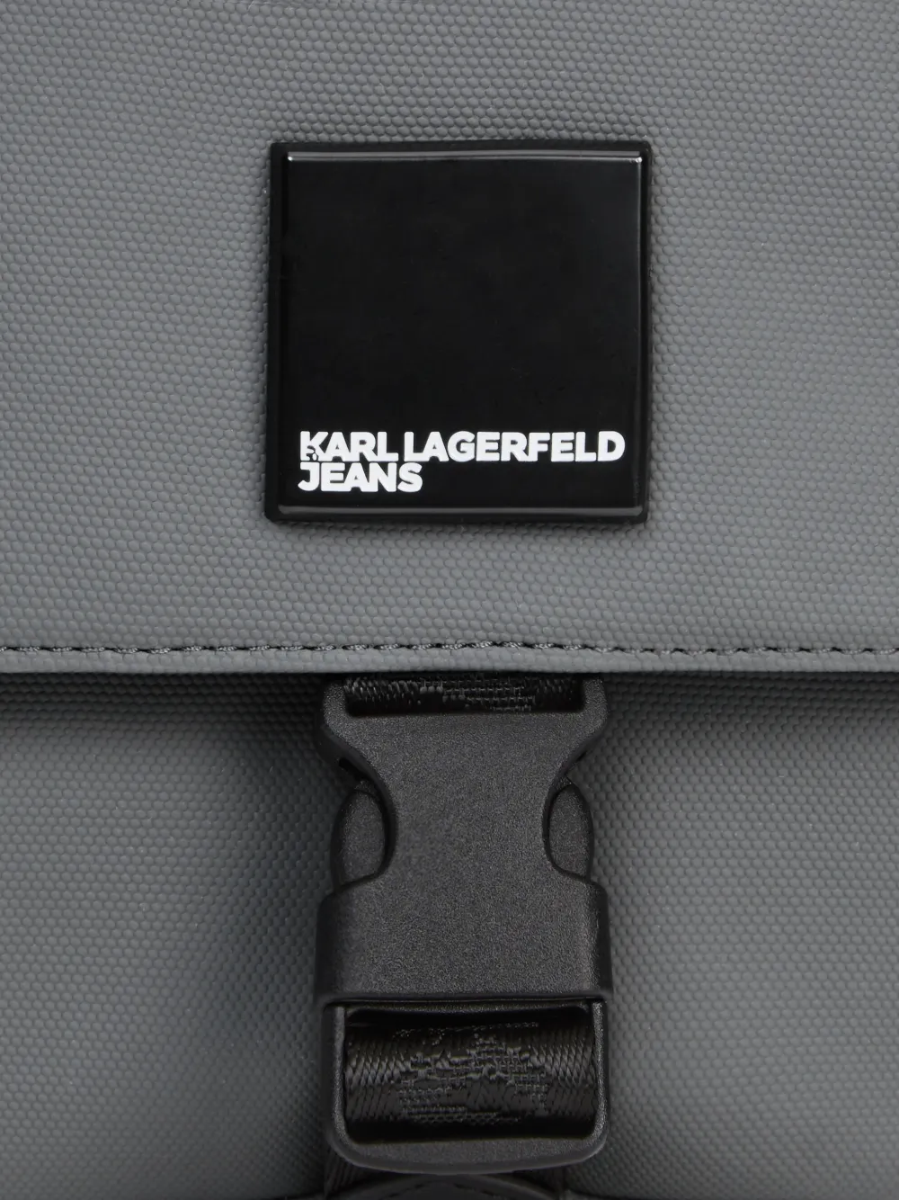 Karl Lagerfeld Jeans Venture messengertas met logoplakkaat Grijs