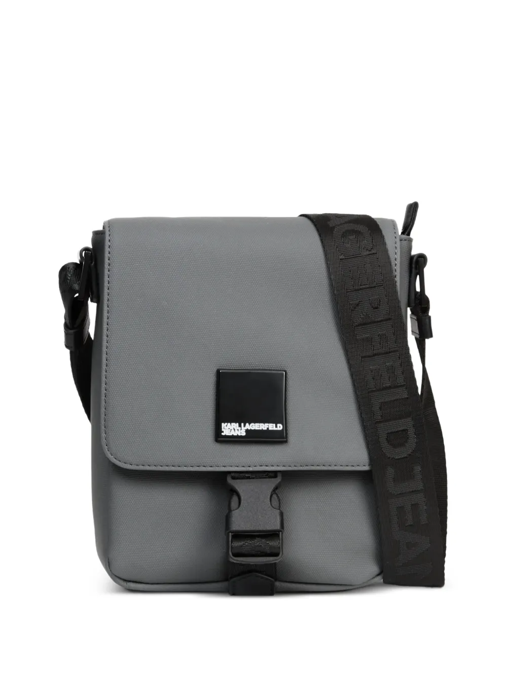 Karl Lagerfeld Jeans Venture logo-plaque messenger bag - Grigio
