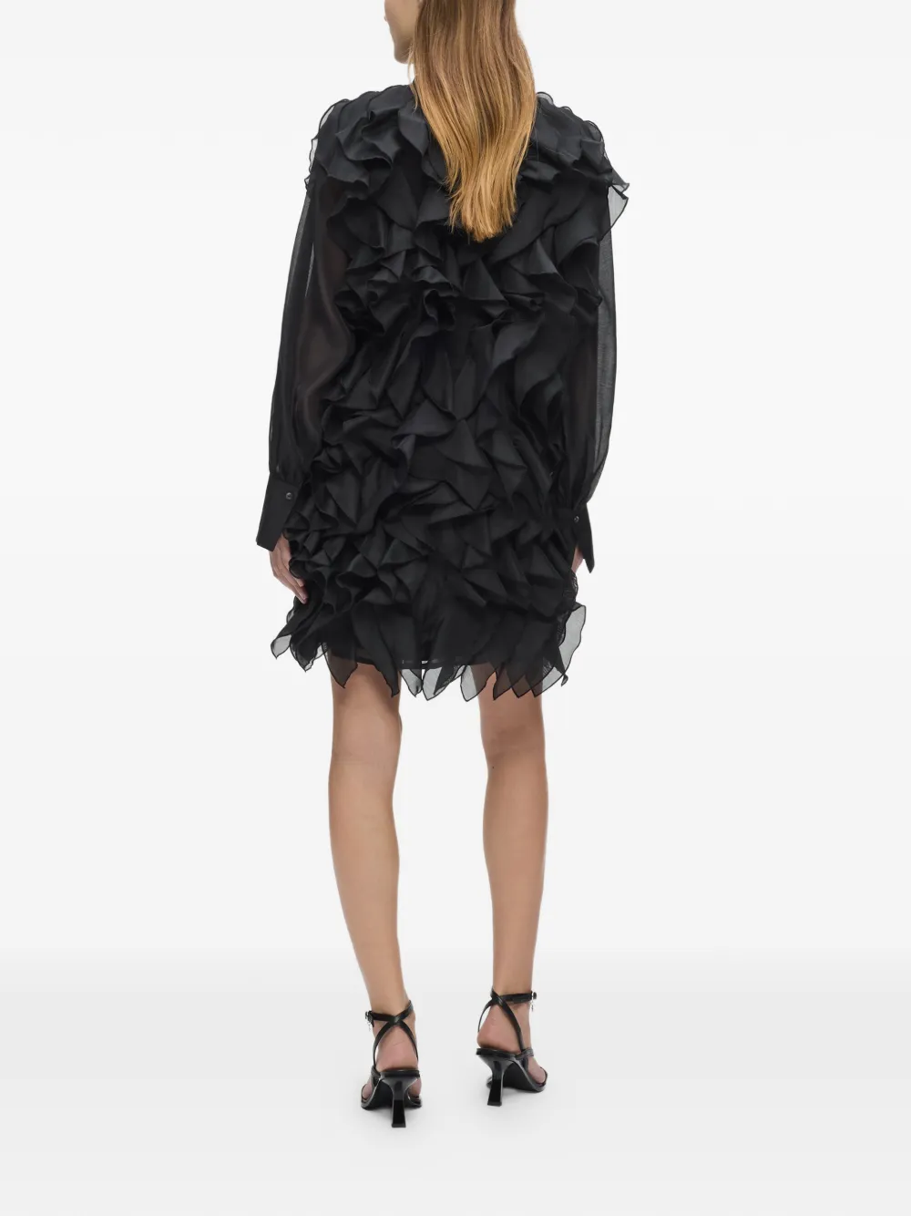 Karl Lagerfeld Mini-rok met ruches Zwart