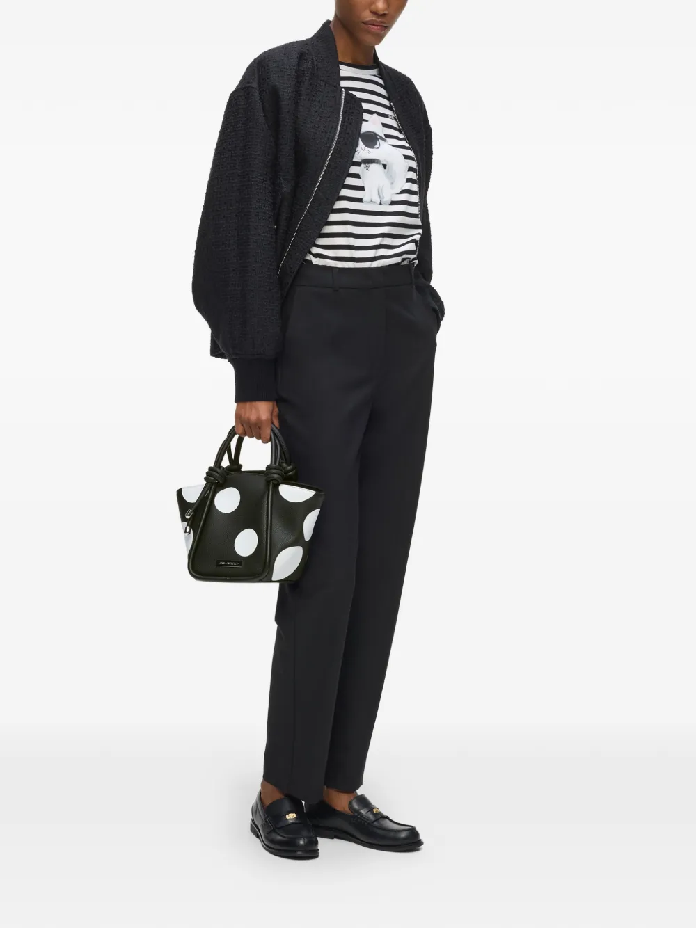 Karl Lagerfeld Ikon geknoopte shopper Zwart