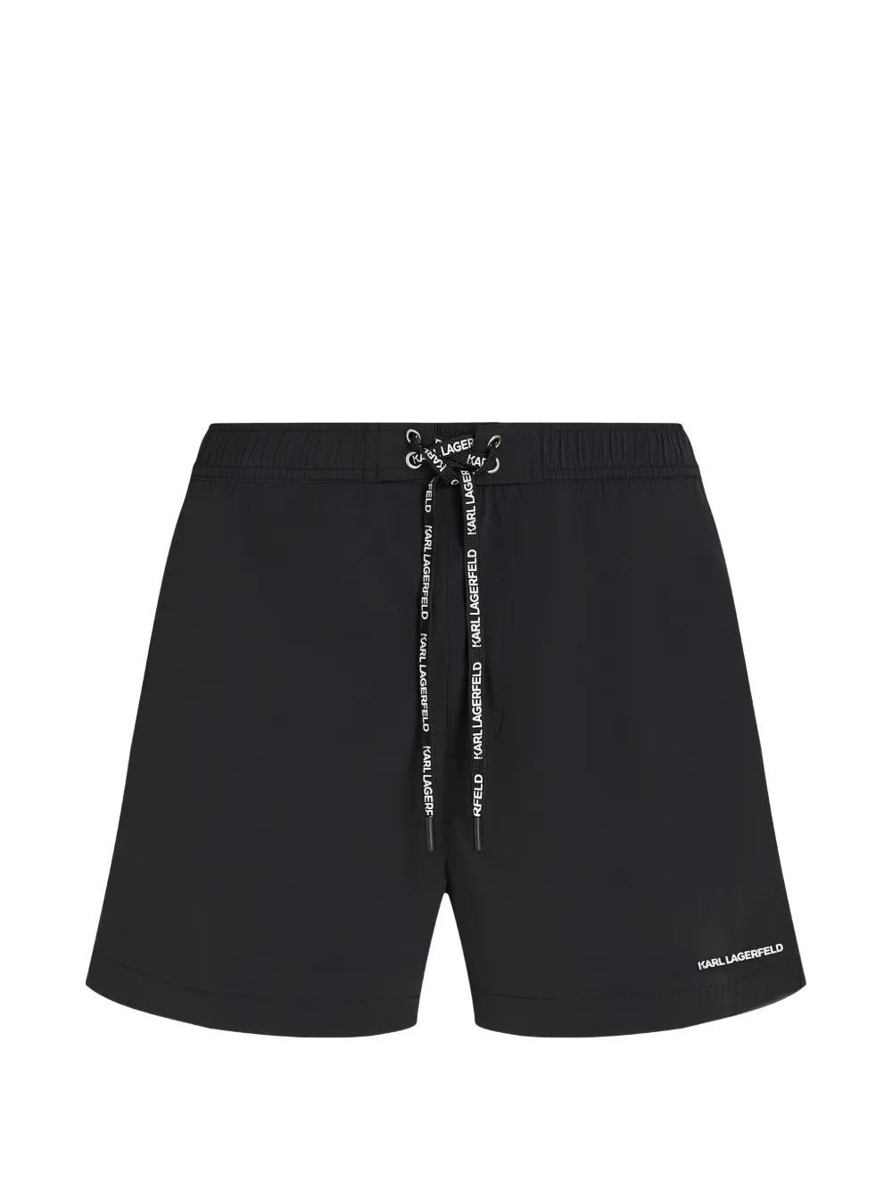 Karl Lagerfeld logo-print drawstring swim shorts - Nero