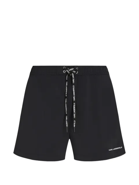 Karl Lagerfeld logo-print drawstring swim shorts