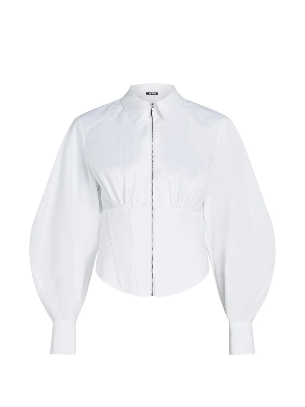 Karl Lagerfeld corset-style poplin shirt - Bianco