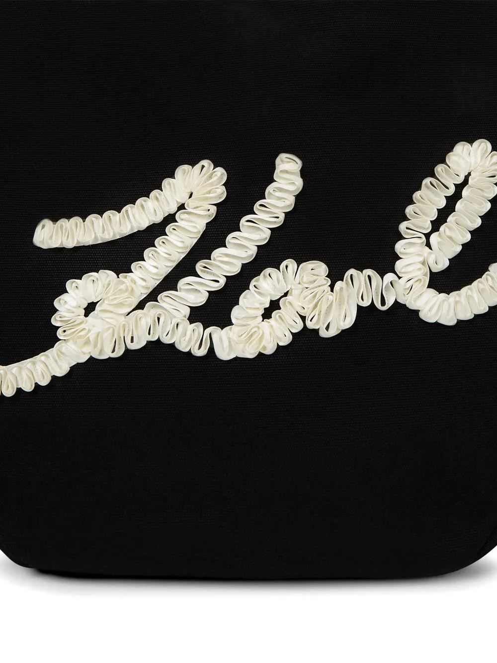 Karl Lagerfeld Signature shopper met ruches en logo Zwart