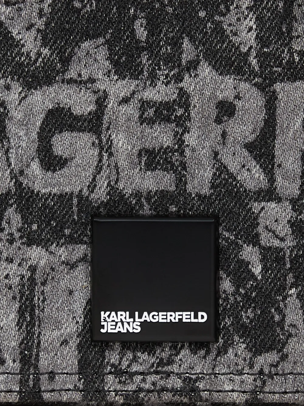 Karl Lagerfeld Jeans Denim cameratas met logo-print Grijs