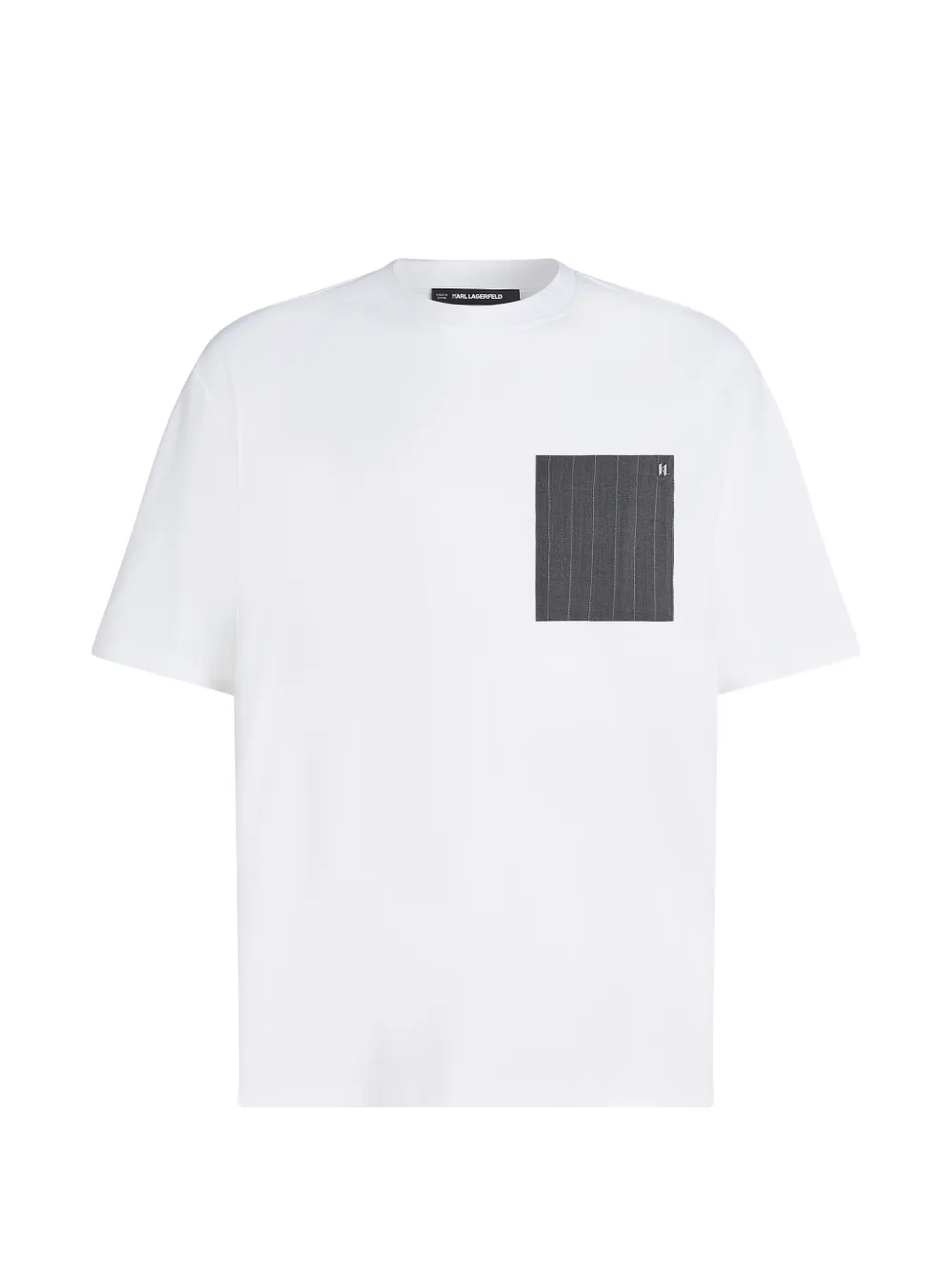 Karl Lagerfeld T-Shirt mit Nadelstreifen - Weiß