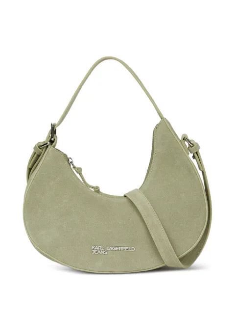 Karl Lagerfeld Jeans suede crescent shoulder bag