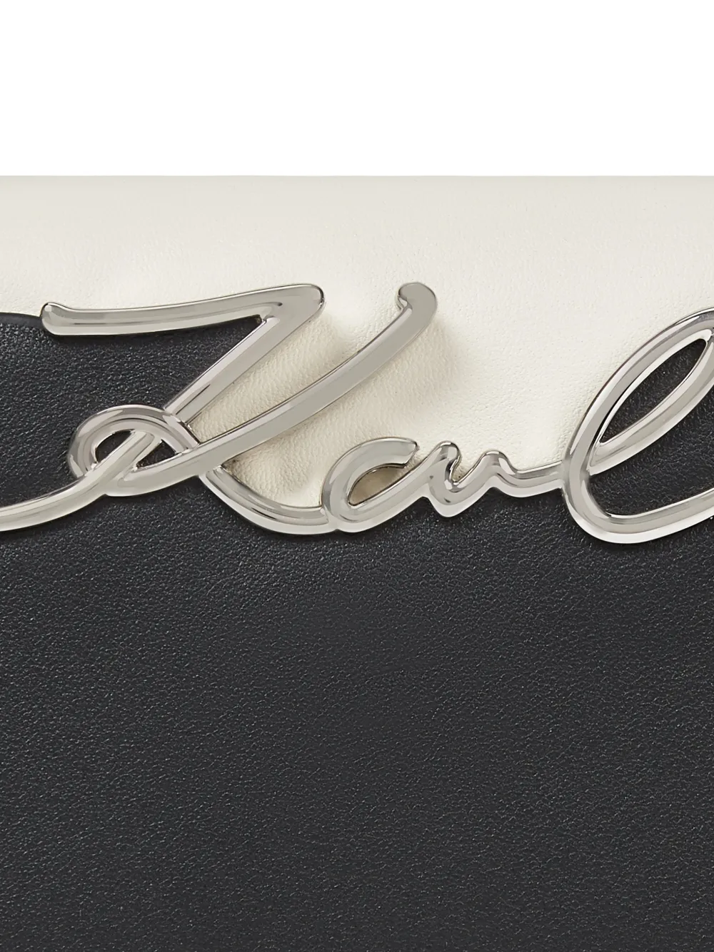 Karl Lagerfeld Signature geruite crossbodytas Zwart