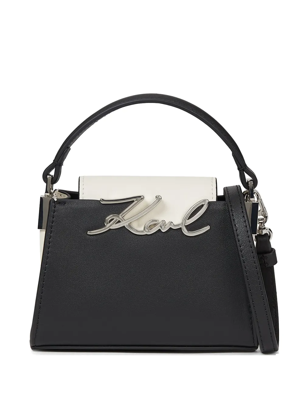 Karl Lagerfeld Signature checkerboard checkerboard crossbody bag - Nero