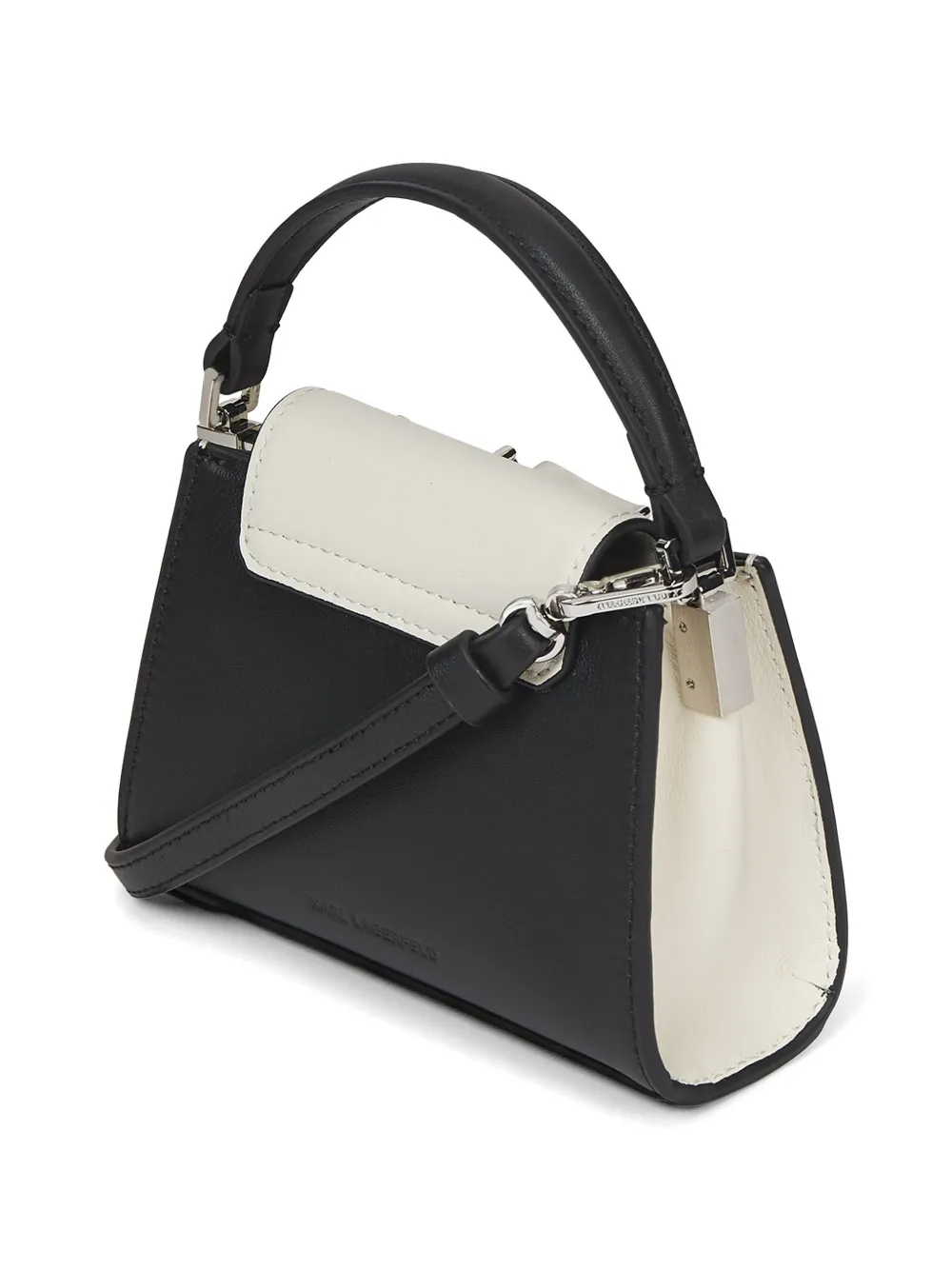 Karl Lagerfeld Signature geruite crossbodytas Zwart