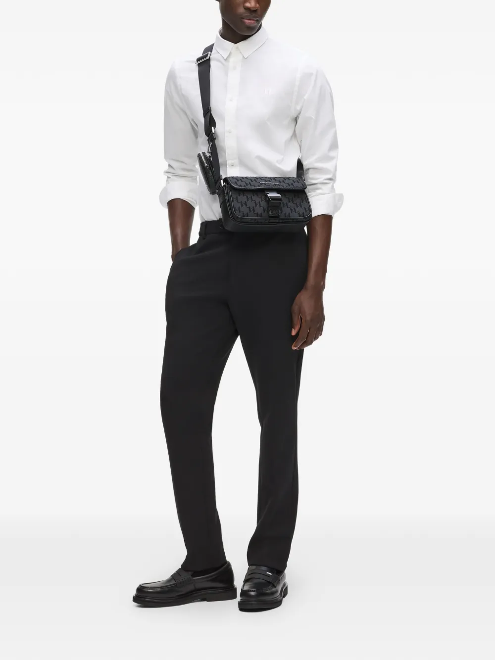 Karl Lagerfeld K Monogram messengertas Zwart