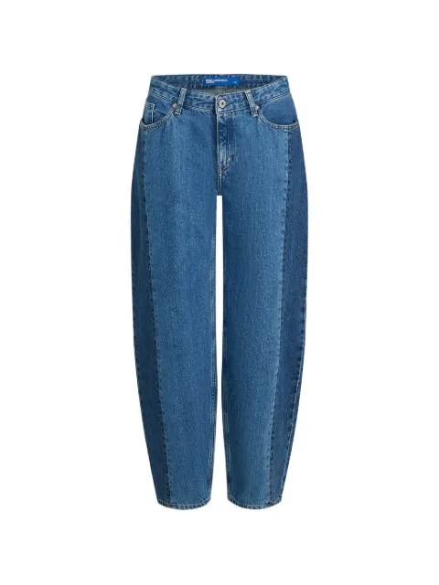 Karl Lagerfeld Jeans jean barrel à empiècements